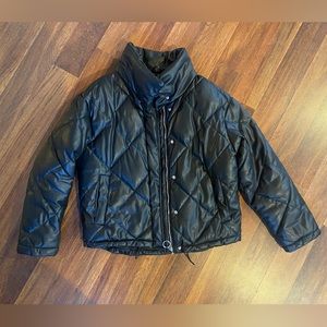Bershka Faux Leather Quilted Jacket S